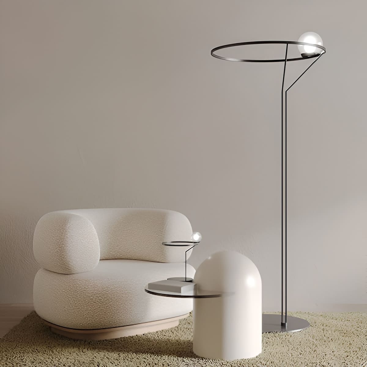 Дизайнерские кресло, столик и торшер