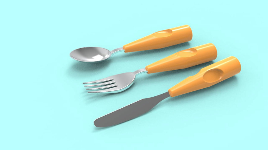 Cтоловые приборы с удобной ручкой