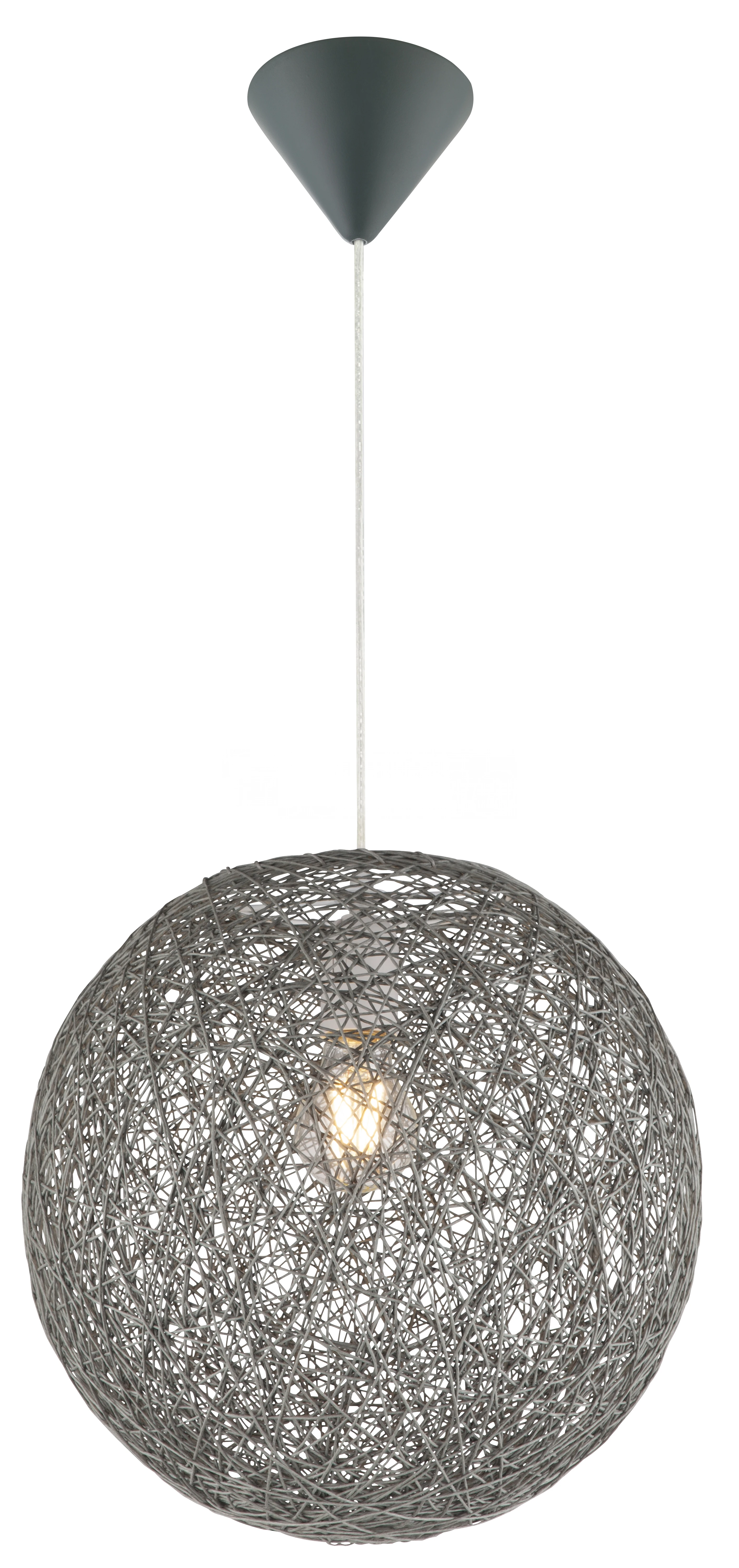 15252g podvesnoj svetilnik shar pletenyj seryj e27 globo coropuna 15252g cena 4296 rub