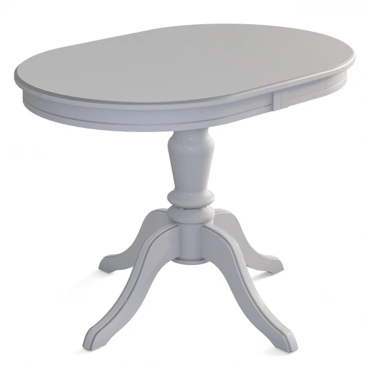 009919 Стол обеденный Маре белый/серебро 110/150*75 Mebelik 009919