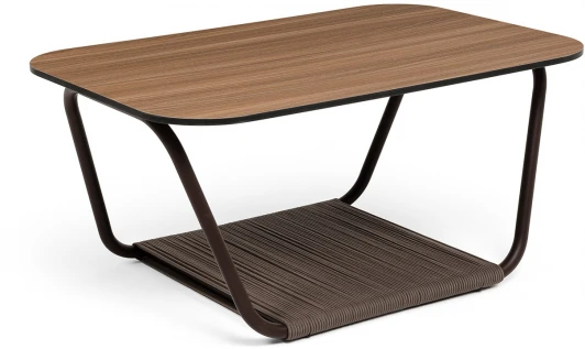 OAK-90-60-RAL8016-4sis brown "Гранада" журнальный стол 90х60см из HPL, цвет "дуб" 4SIS арт.УТ-00008578