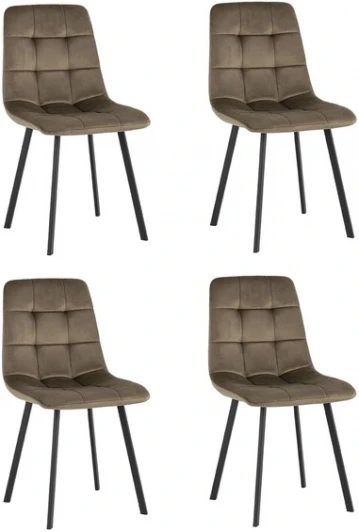 УТ000037217 Стул Chilly велюр коричневый 4 шт. Stool Group (арт.УТ000037217)