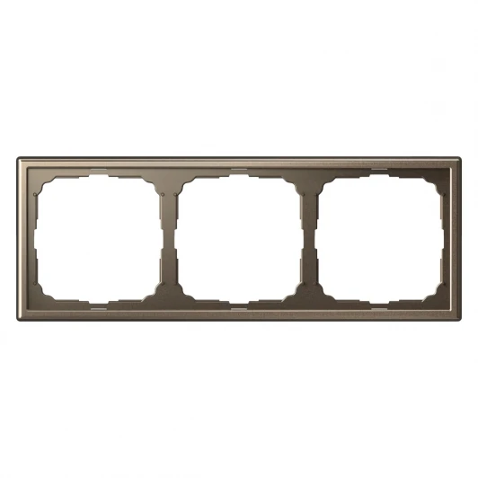 GAL000603 Рамка на 3 поста (мокко) Systeme Electric GAL000603