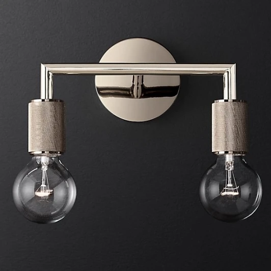 44.556 Бра Rh Utilitaire Double Sconce Silver ImperiumLoft 44,556 (123265-22)