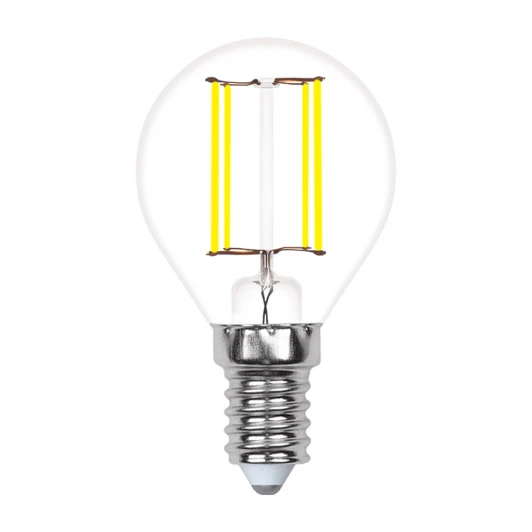 LED-G45-5W/WW/E14/CL/MB GLM10TR картон Лампочка светодиодная шар прозрачная E14 5W 3000K Uniel LED-G45-5W/WW/E14/CL/MB GLM10TR