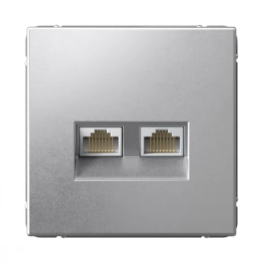 GAL000385 Розетка Ethernet RJ-45 двойная (алюминий) Systeme Electric GAL000385