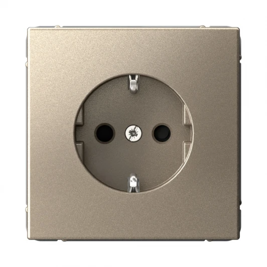 GAL000545S Розетка с заземлением и шторками (шампань) Systeme Electric GAL000545S