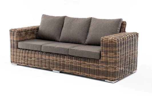 YH-C3616W-1 "Палермо" диван из искусственного ротанга трехместный, цвет соломенный 4SIS арт.УТ-00006742