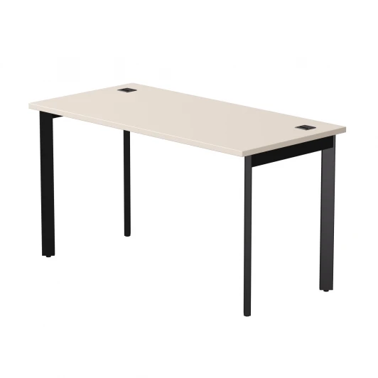 254S003GU9005 Стол прямой Everprof EVO (ЭВО) на металлокаркасе 1380х670х755 мм опоры 45гр Кашемир/Черный 254S003GU9005