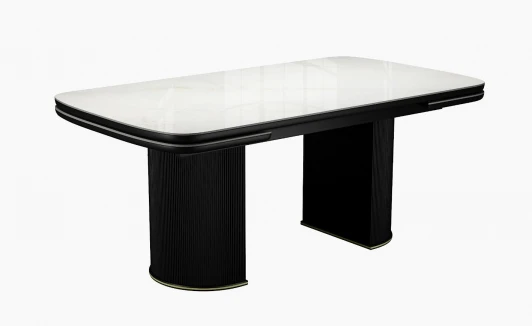 00-00082580 Стол DikLine EKP205 керамика К20 глянец, опоры МДФ черные/золото (2 уп.) 00-00082580