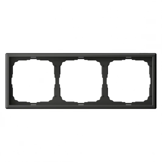 GAL001403 Рамка на 3 поста (базальт) Systeme Electric GAL001403