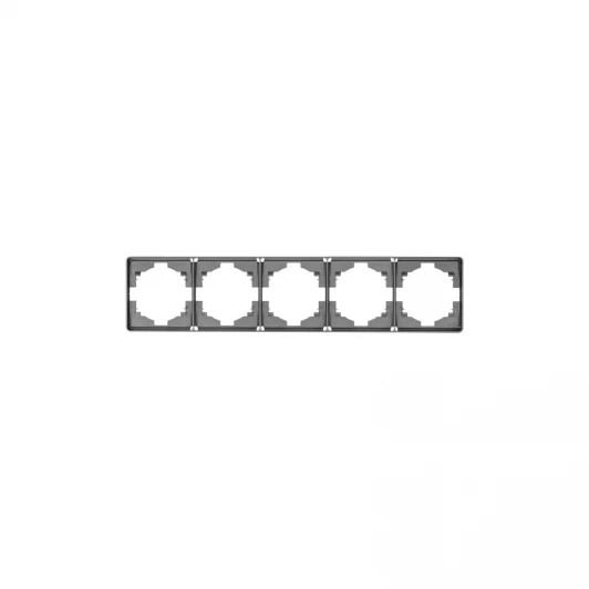 KR-78-0755-2 Рамка 5-постовая титан Kranz Round KR-78-0755-2