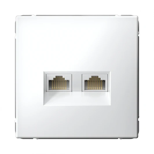 GAL000188 Розетка Ethernet RJ-45 двойная (белый) Systeme Electric GAL000188