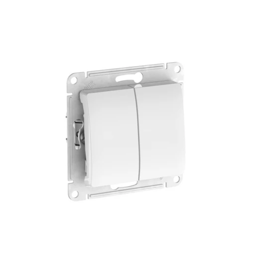 GSL000165S Переключатель двухклавишный (белый) Systeme Electric GSL000165S