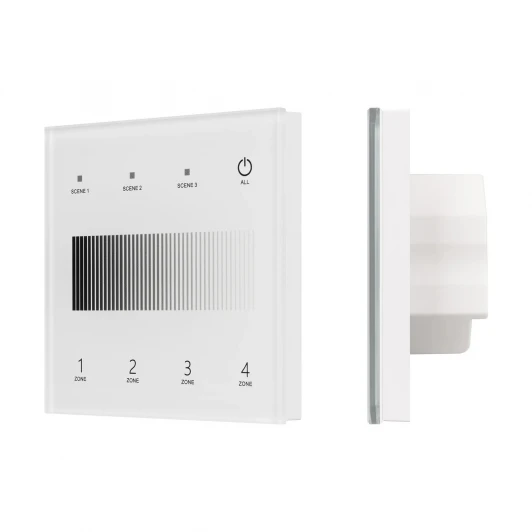 060790 Сенсорная панель INTELLIGENT ARLIGHT SMART-DALI-301-11-4G-3SC-DT6 Белая (230V, встраиваемая, 2.4G) (IARL, IP20 Пластик) 060790