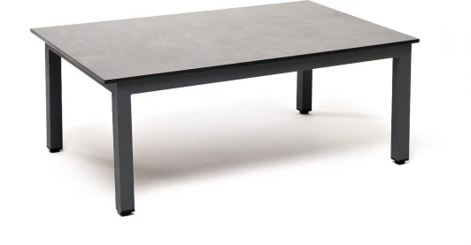 GRAY-95-60-Al-KAN-(7024MUA)-4sis "Канны" журнальный столик из HPL 95х60, H40, каркас темно-серый (RAL 7024) муар, цвет столешницы "серый гранит" 4SIS арт.УТ-00007145