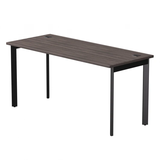 254S004DK9005 Стол прямой Everprof EVO (ЭВО) на металлокаркасе 1580х670х755 мм опоры 45гр Дуб Пасадена/Черный 254S004DK9005