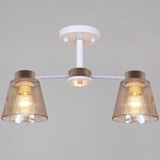 20560-0.3-02 WH+FG Подвесная люстра на штанге Reluce 20560-0.3-02 WH+FG