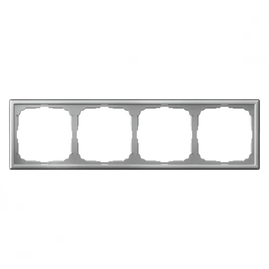 GAL000304 Рамка на 4 поста (алюминий) Systeme Electric GAL000304
