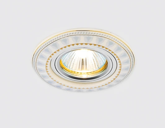 D5532 W/BL Встраиваемый точечный светильник Ambrella Дизайн С Узором И Орнаментом Гипс D5532 W/BL