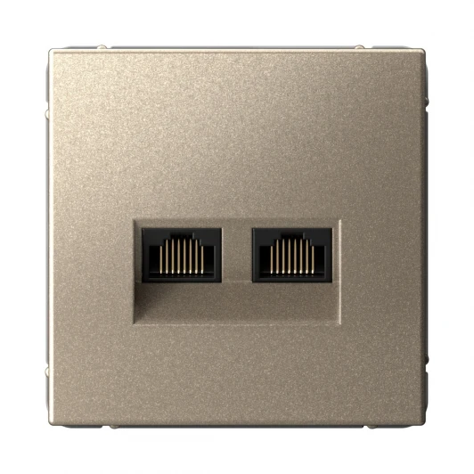 GAL000585 Розетка Ethernet RJ-45 двойная (шампань) Systeme Electric GAL000585