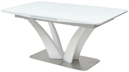 FRHT5502GNWHT Стеклянный стол M-City FREYA 160 WHITE GLASS белый глянец