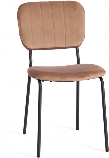 20054 Стул CAROL (mod. UC06) / 1 шт. в упаковке Tetchair (Металл,Вельвет/Коричневый,Черный) арт. 20054