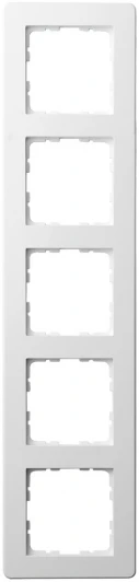 G1105W Рамка на 5 постов (белый глянцевый) Jasmart G-Flex G1105W