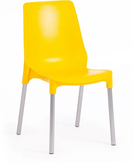 19666 Обеденный стул Tetchair GENIUS (Металл,Пластик/Желтый,Хром) 19666