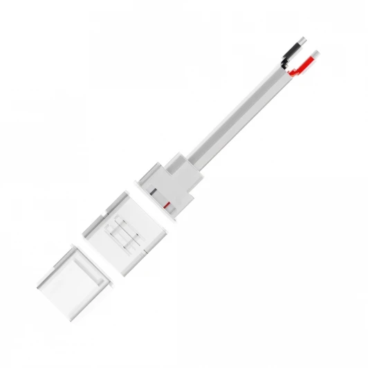 09-169 Коннектор прокалывающий 2 pin, для подключения одноцветной LED ленты 8-10 мм, тип SMD, COB, IP65, длина провода 150 мм Apeyron 09-169