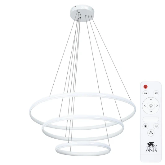 A2198SP-3WH Подвесной светильник ярусный Arte Lamp Meridiana A2198SP-3WH (LED, 220V, пульт управления, на тросе)