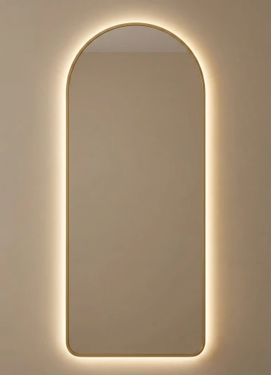 SM121LGL Arch XL LED Gold Зеркало в полный рост в раме с подсветкой Art-Zerkalo SM121LGL 13961