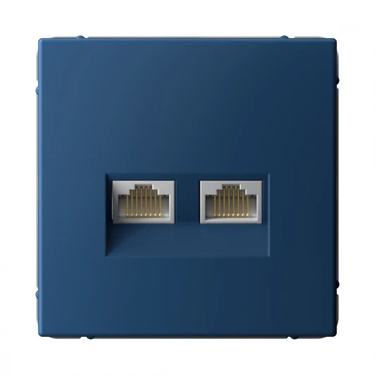 GAL001188 Розетка Ethernet RJ-45 двойная (аквамарин) Systeme Electric GAL001188