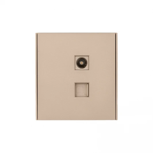KR-78-0722-8 Розетка компьютерная RJ45 кат6 + TV с/у шелк Kranz Strong KR-78-0722-8