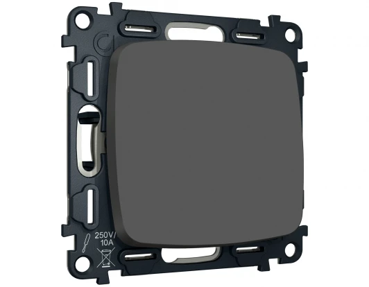MO901050 Комплект механизма 1-кл выключателя с самовозвратом Ambrella Volt OMEGA MO901050 Графит Мягкое касание QUANT (OP9010, VM113)