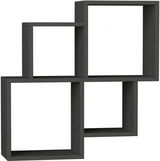 LEV00917 Полка Фигурная OYO SHELF (Дерево/Темно-серый) LEVE