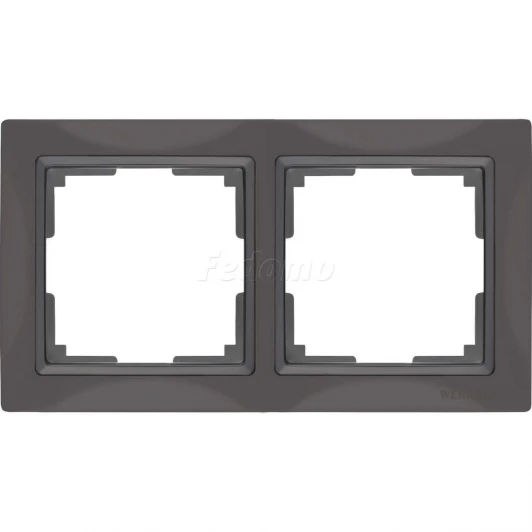 WL03-Frame-02 Рамка на 2 поста Werkel Snabb Basic, серо-коричневый