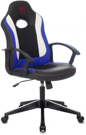 ZOMBIE 11 BLUE Кресло игровое Zombie 11 черный/синий текстиль/эко.кожа крестовина пластик