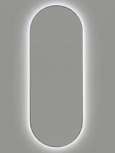 SM005LSL Kapsel XL LED Silver Зеркало в полный рост в раме с подсветкой Art-Zerkalo SM005LSL 13965