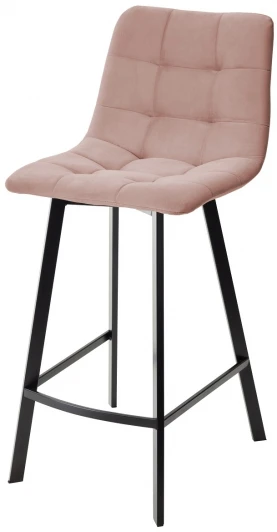 461MC04310 Полубарный стул M-City CHILLI-QB SQUARE розовый #15, велюр / черный каркас (H=66cm)
