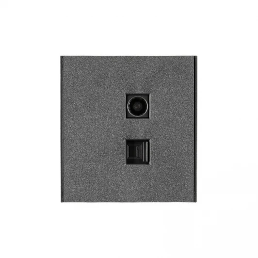 KR-78-0722-6 Розетка компьютерная RJ45 кат6 + TV с/у графит Kranz Strong KR-78-0722-6