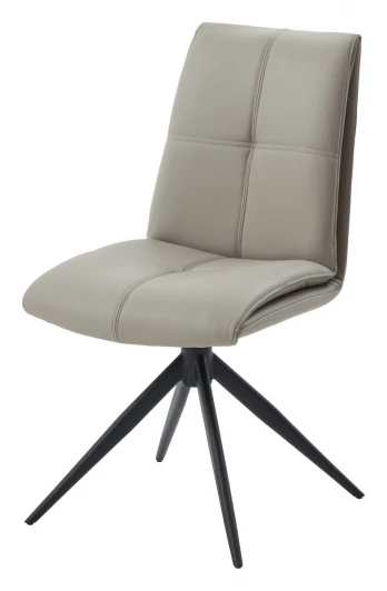626M05992 Стул ВИГГЕ (VIGGE) 360 град. поворот. HF017-11 / HF017-12 Бежевый, экокожа / Черный каркас, ®DISAUR M-City 64684