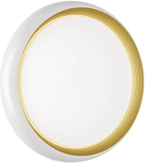 7650/DL Настенно-потолочный светильник Sonex Tofiq White 7650/DL PALE SN пластик/белый/золотой LED 48Вт 4000К D380 IP43 (220V, круглые)
