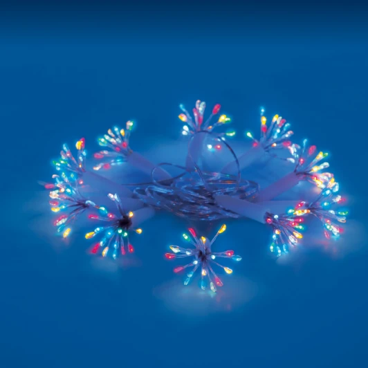 ULD-S0250-200/STA MULTI IP44 STARBURST Гирлянда светодиодная Звезда. 2.5м. 200 светодиодов. Разноцветный свет. ULD ULD-S0250-200/STA MULTI IP44 STARBURST