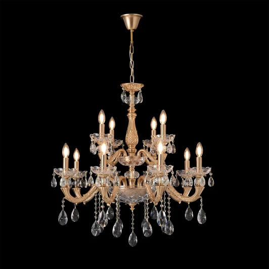 ELIZABETH SP8+4 BRASS Подвесная люстра Crystal Lux ELIZABETH SP8+4 BRASS
