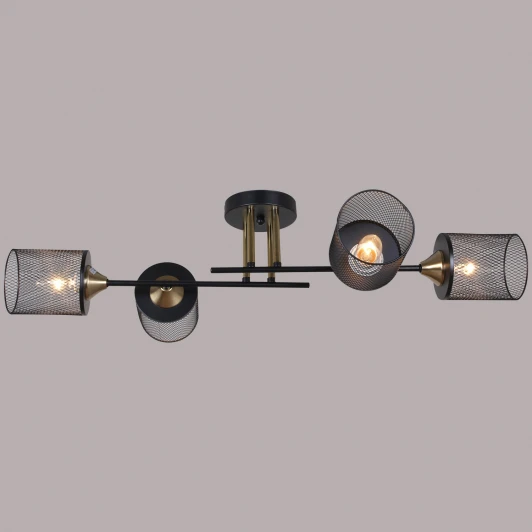 38460-0.3-04 BK+COPPER Подвесная люстра на штанге Reluce 38460-0.3-04 BK+COPPER