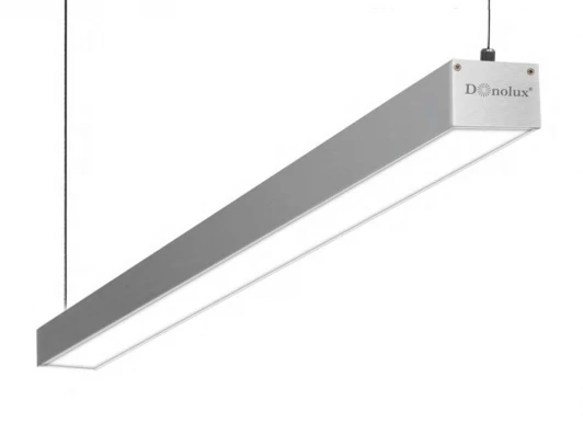 DL18511S150WW45 Светильник профильный подвесной светодиодный Donolux, серебро, 43.2W, 3240lm, 3000K, IP20, 150см, односторонний
