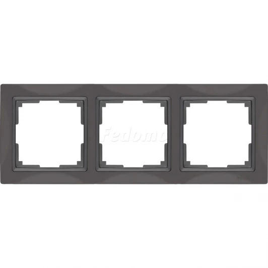 WL03-Frame-03 Рамка на 3 поста Werkel Snabb Basic, серо-коричневый