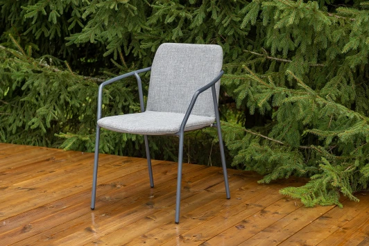 1-101360-RAL7024 "Марокко" стул из текстилена nanotex, алюминиевый каркас, цвет серый 4SIS 1-101360-RAL7024