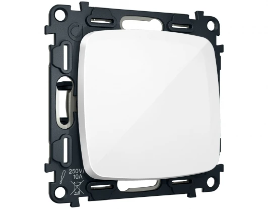 MO101050 Комплект механизма 1-кл выключателя с самовозвратом Ambrella Volt OMEGA MO101050 Белый глянец QUANT (OP1010, VM113)